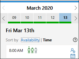 FindTime dates Availability and Time options.